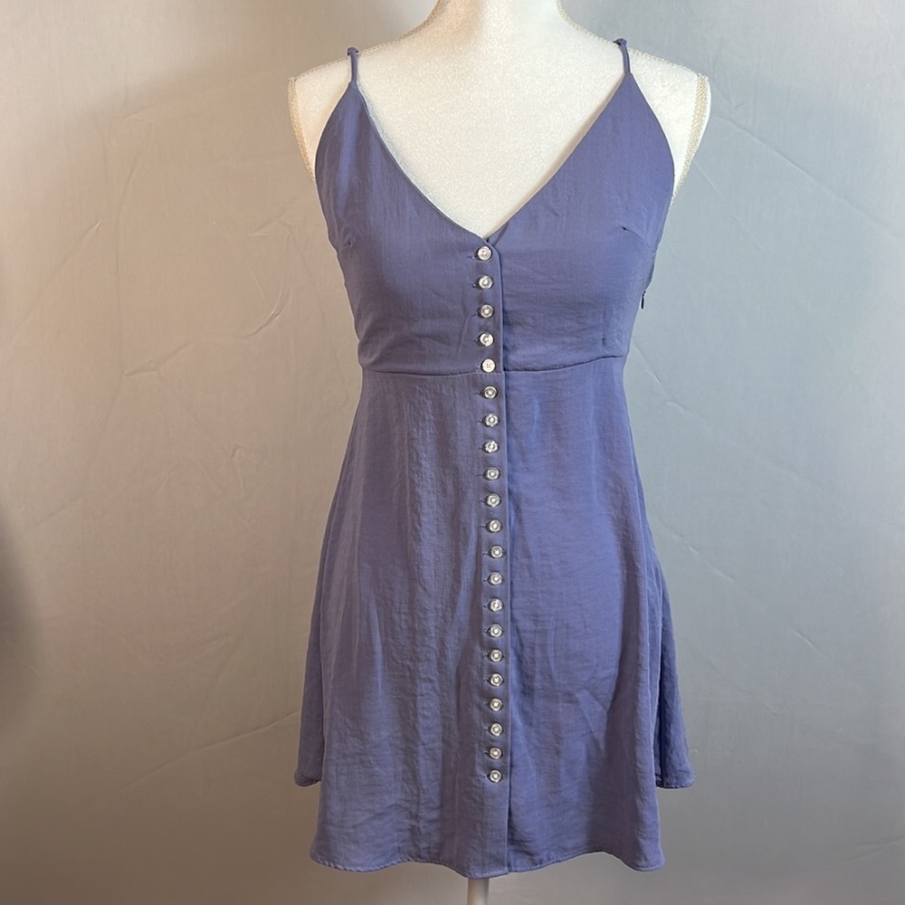 Urban Outfitters Size Small Lavender Button Front Cami Slip Mini Dress